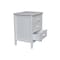 International Concepts Solid Wood Bedroom Nightstand with 3 Drawers, White BD08-8013 - alternate 5